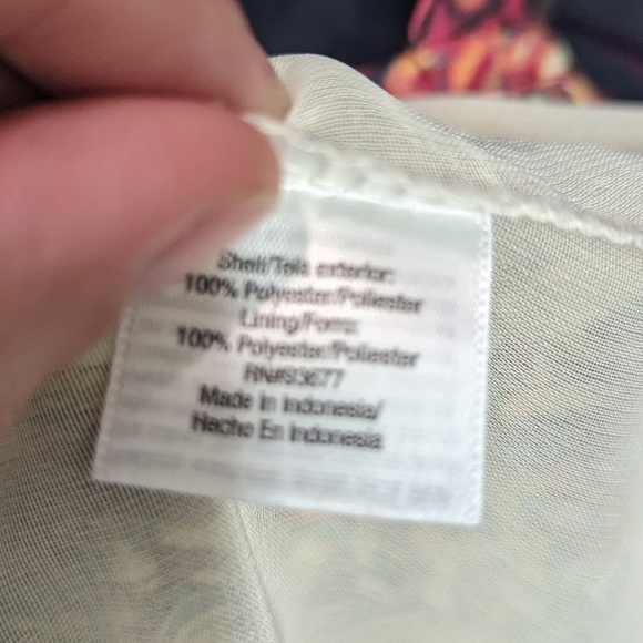 A.N.A Asymmetrical Patterned Peplum Top Sz 2X - Picture 13 of 14